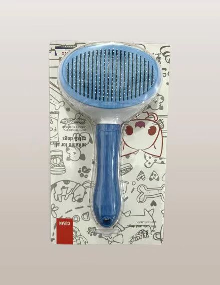 Blue-pp fine needle comb [plastic cardboard package]
