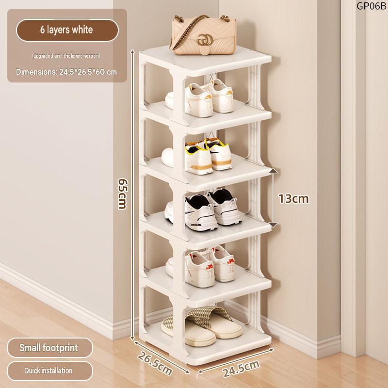 Warm white - 6 tier [extra height 65cm] - thickened pp material [eco-friendly material - safe