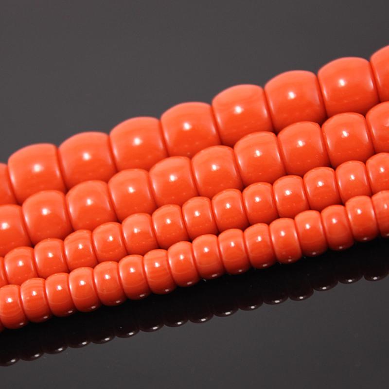 Imitation coral beads 7x4mm/94pcs