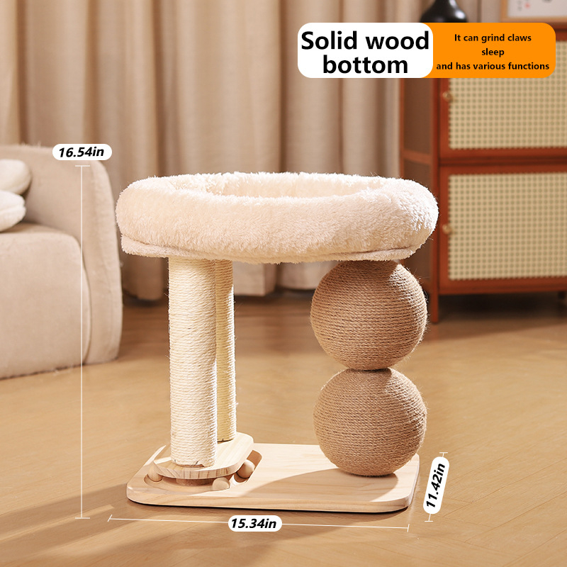 Double ball and double cat scratch column cat nest