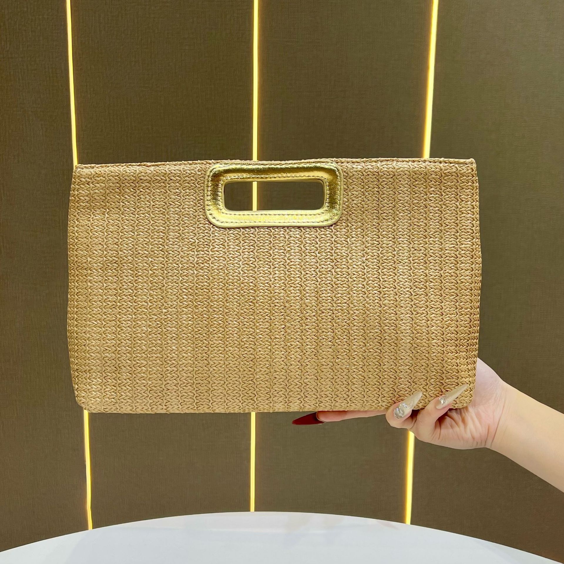 Beige-vertical stripes