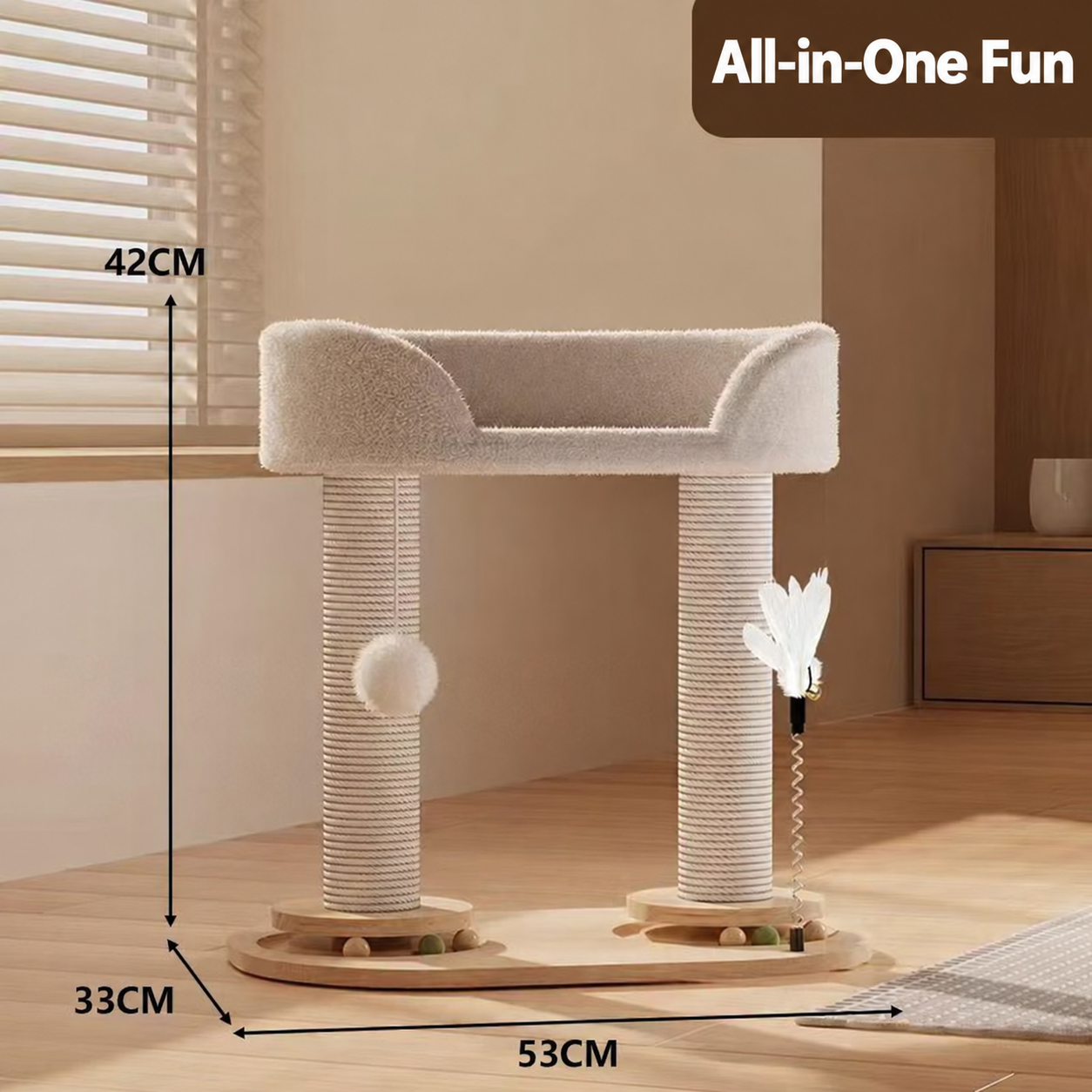 Solid wood double column model [large size]