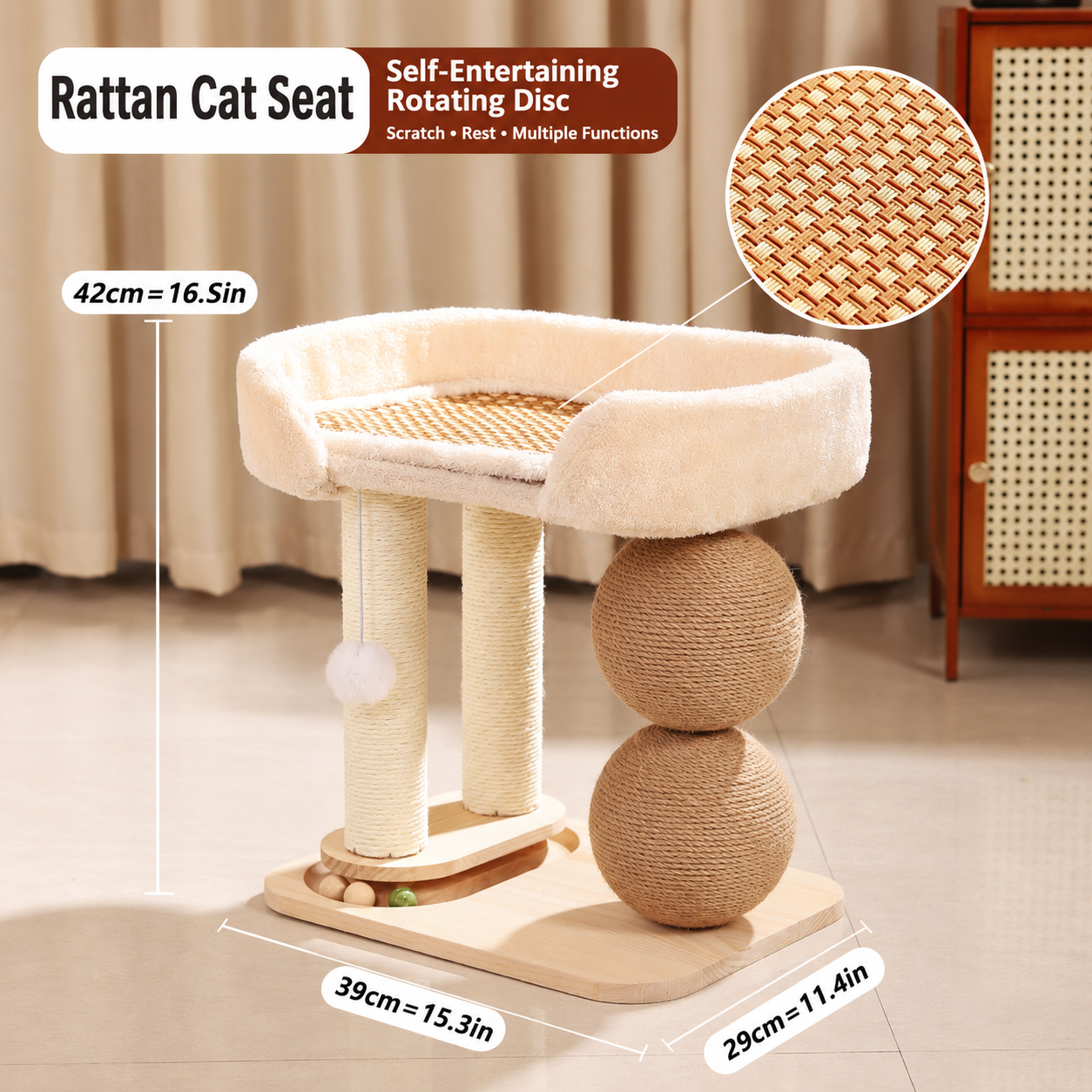 Double ball   double cat scratching post   cat nest [mat style]