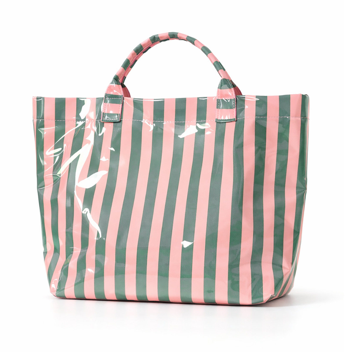 Thin green pink stripes