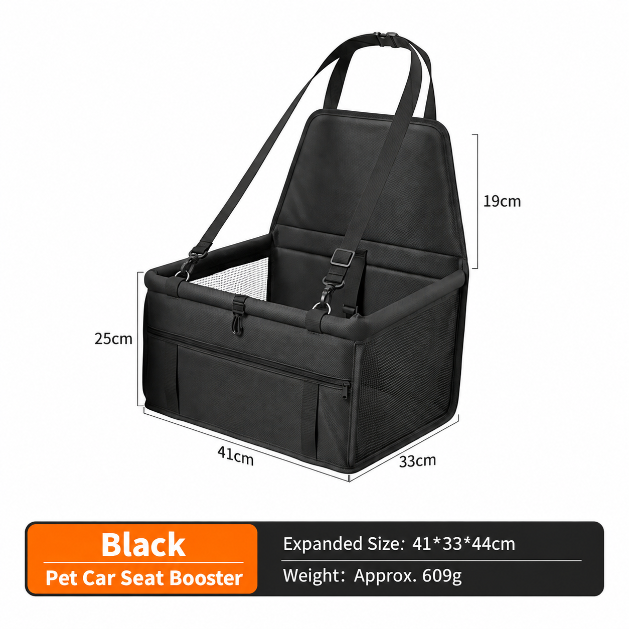 600d oxford cloth upgraded and reinforced to prevent collapse, black