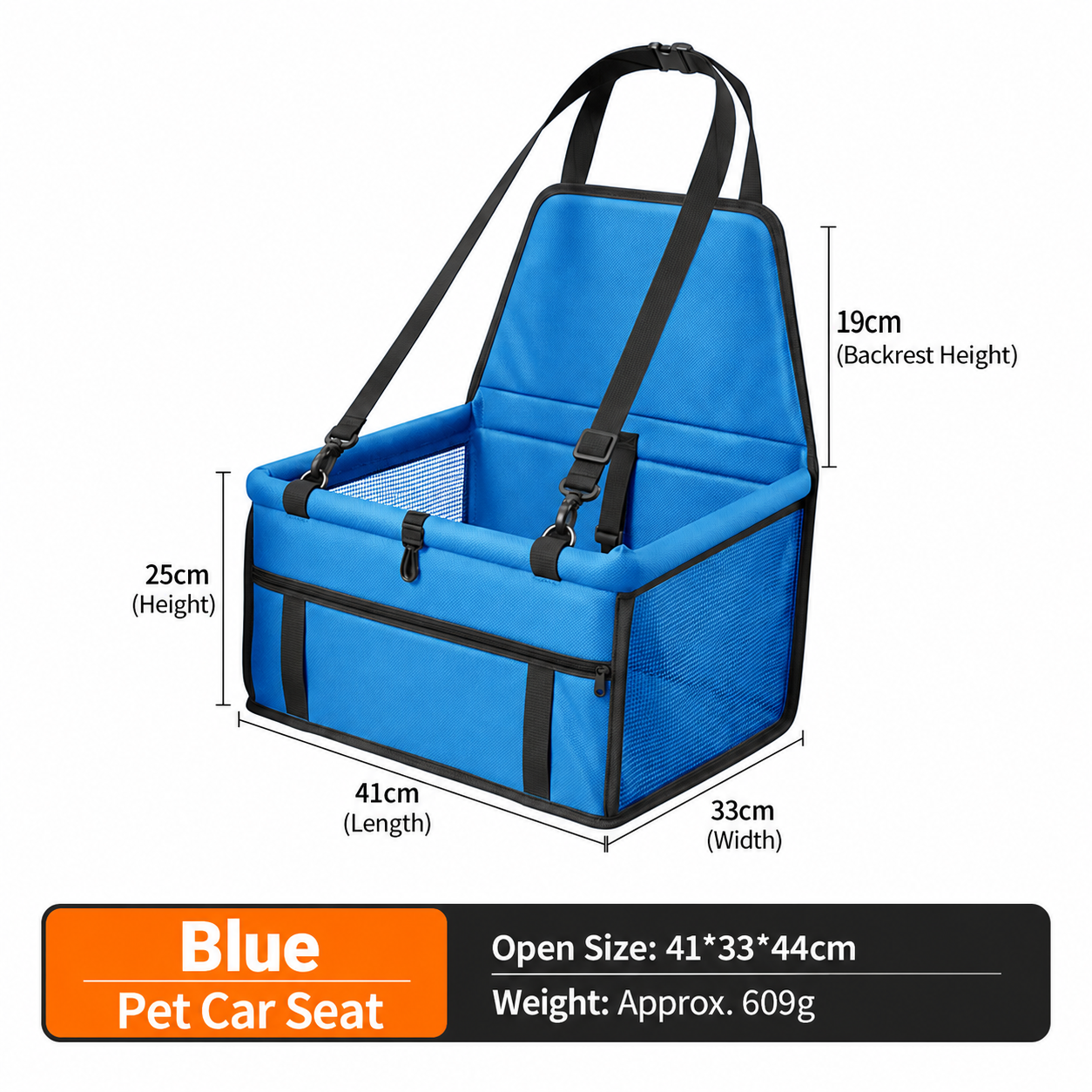 600d oxford cloth upgraded and reinforced to prevent collapse, blue