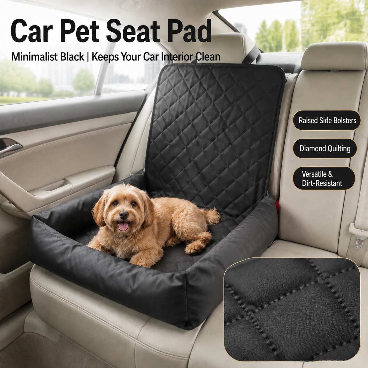 Pu leather bottom non-slip car pet mat