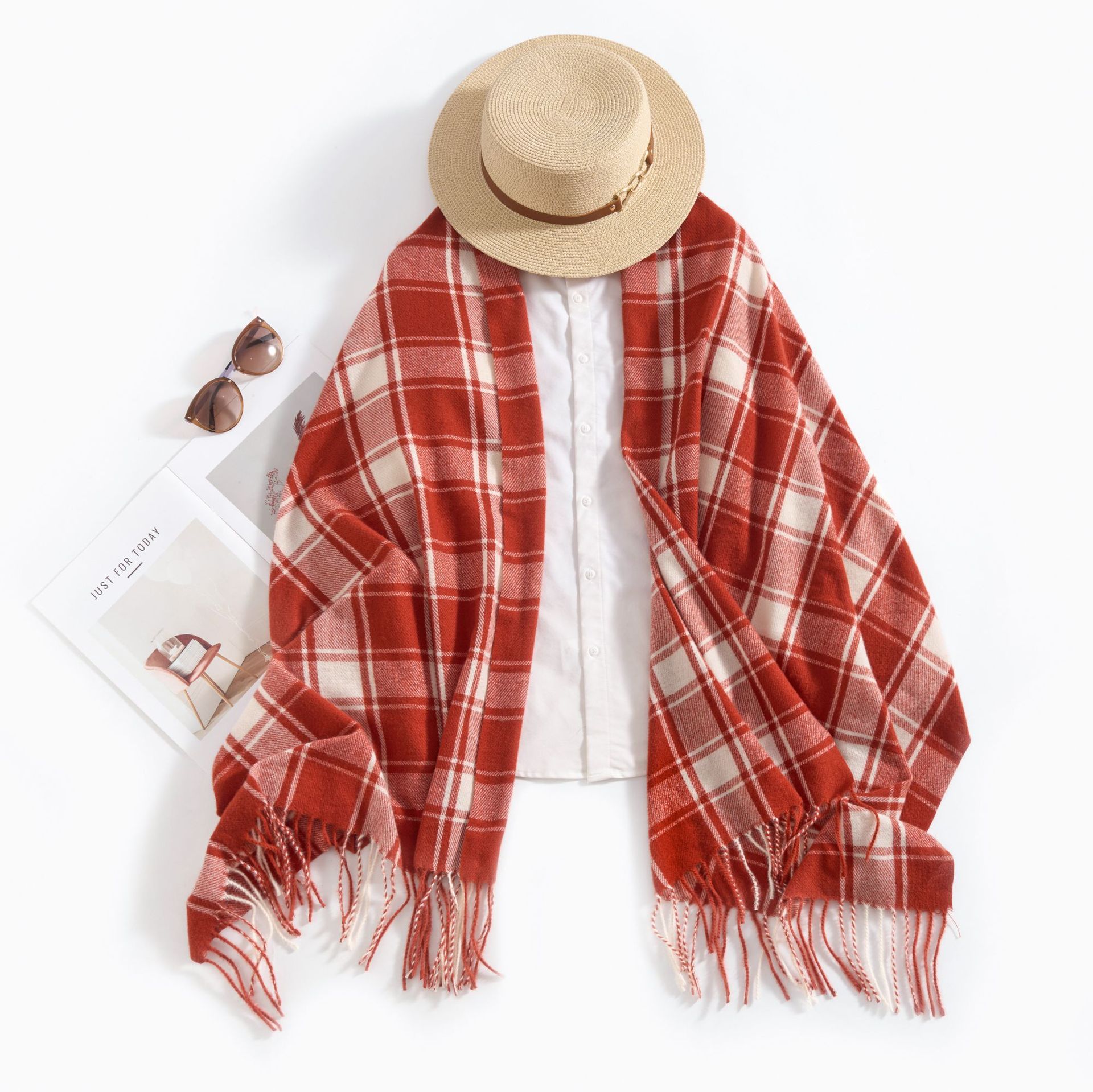 Red and white grid