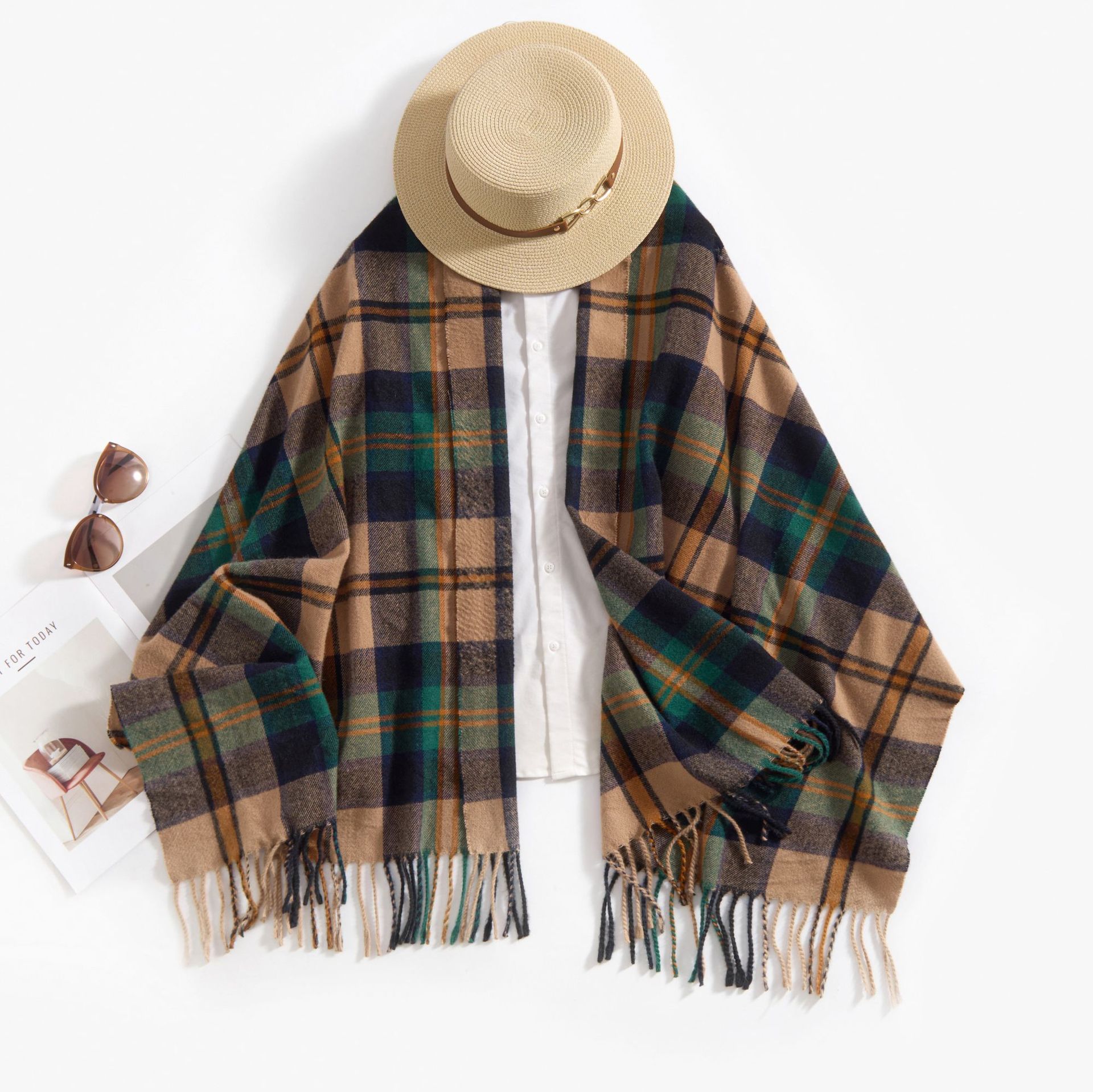 Green and brown grid