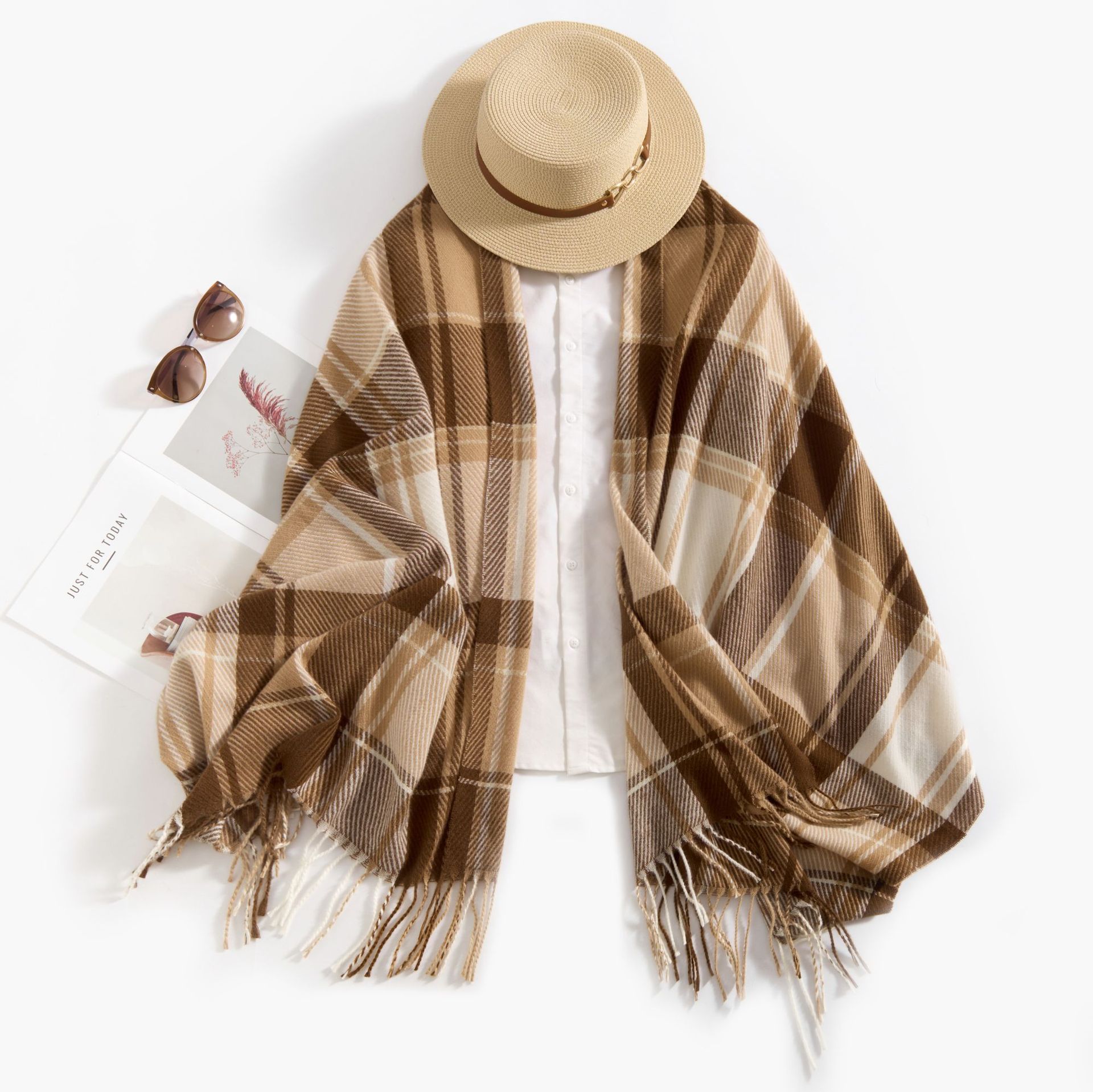 Light brown beige grid
