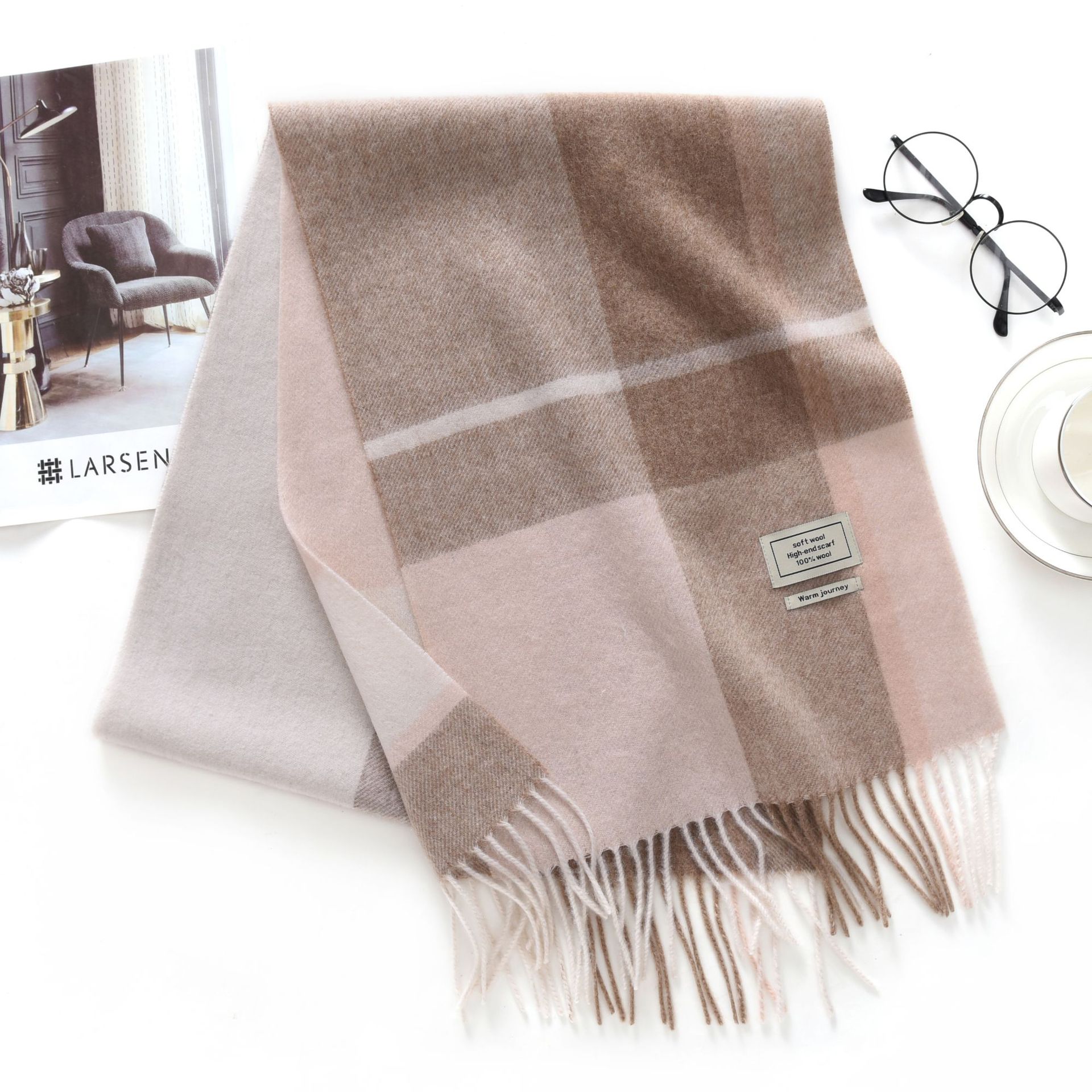 Brown apricot grid