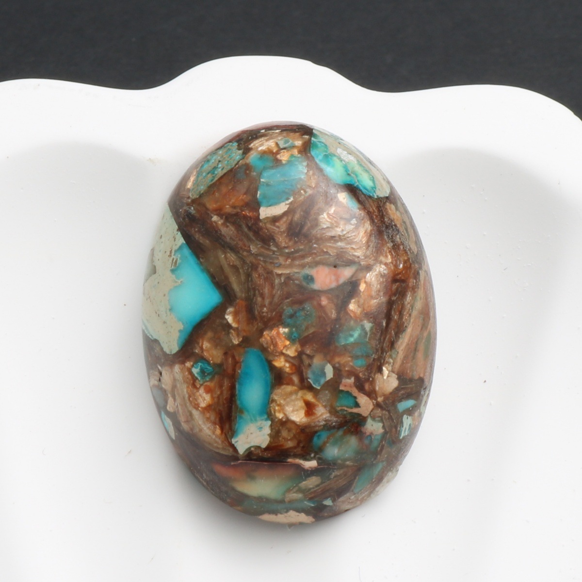 Lake blue coffee color 18*25*6mm