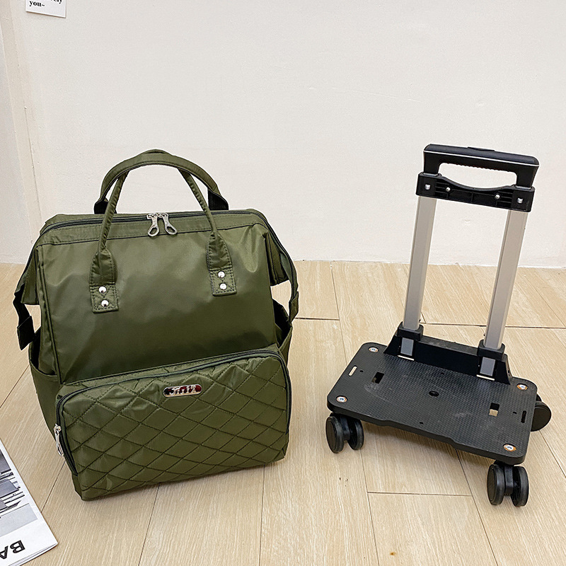 Green backpack   tray