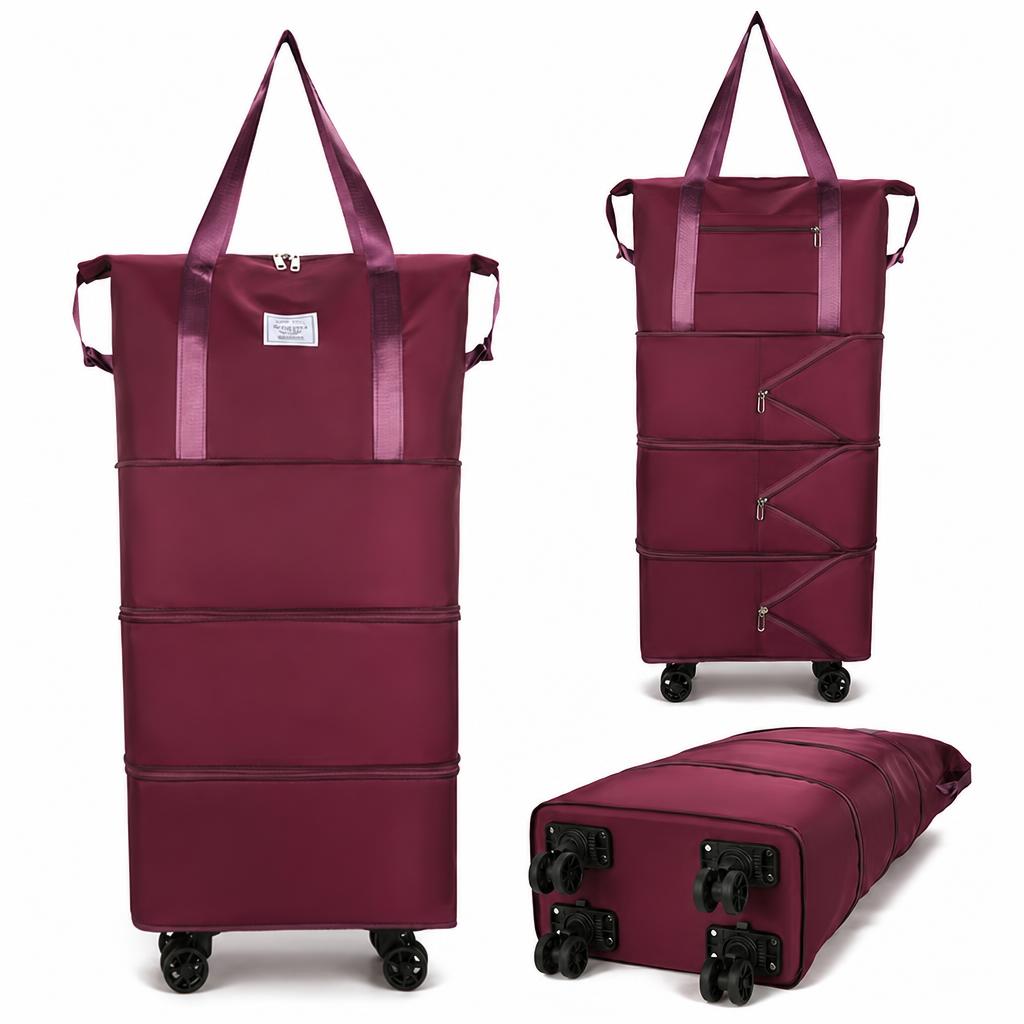 Dark purple, four-layer model, built-in wet and dry separation bag, removable silent universal 4-wheels