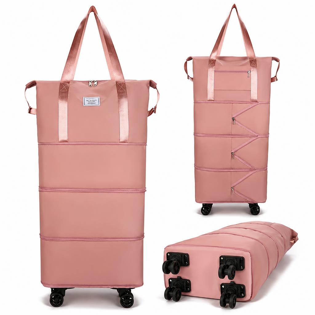 Pink four-layer model, built-in wet and dry separation bag, removable silent universal 4-wheels