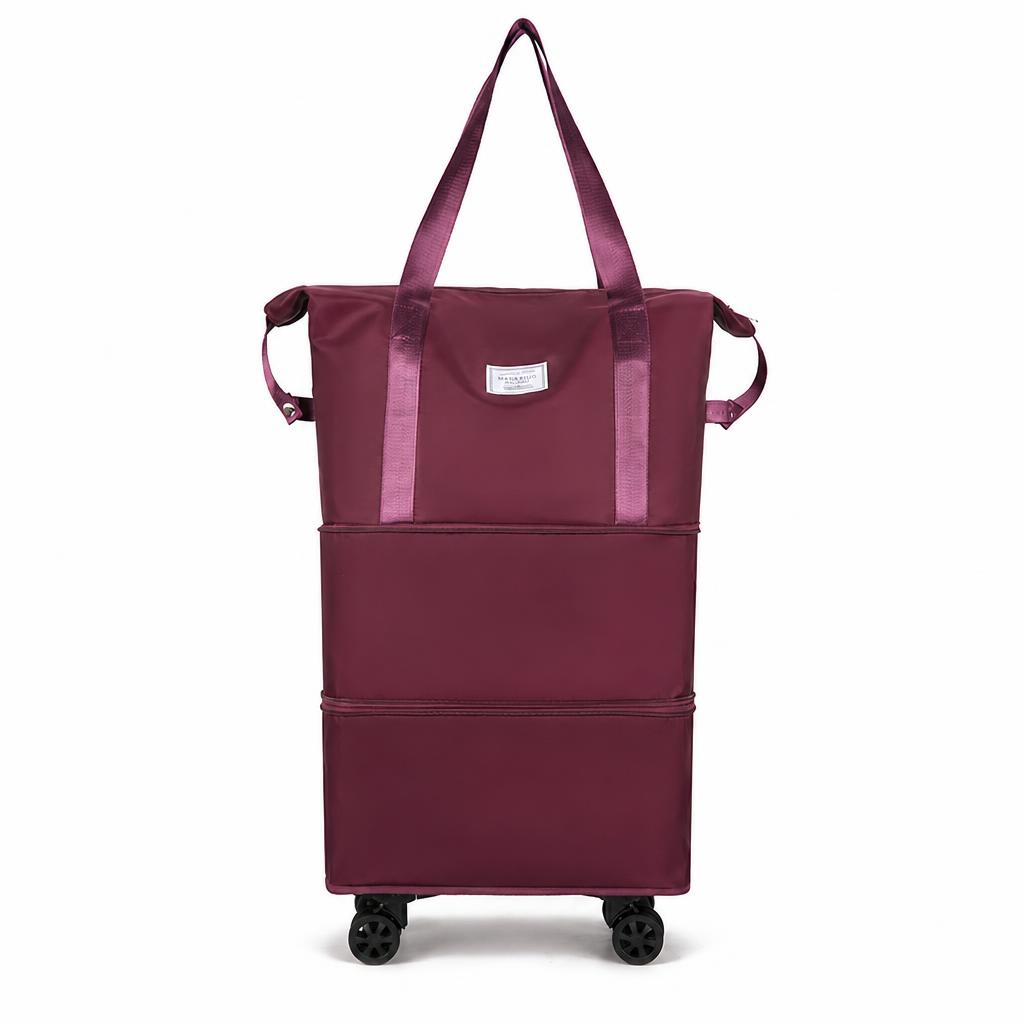 Dark purple three-layer model, built-in wet and dry separation bag, removable silent universal 4 wheels