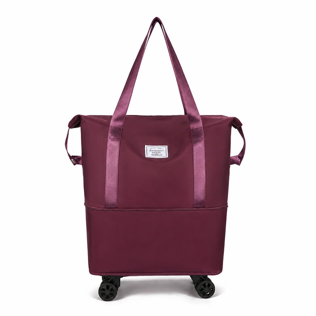 Dark purple, two-layer model, built-in wet and dry separation bag, removable silent universal 4 wheels