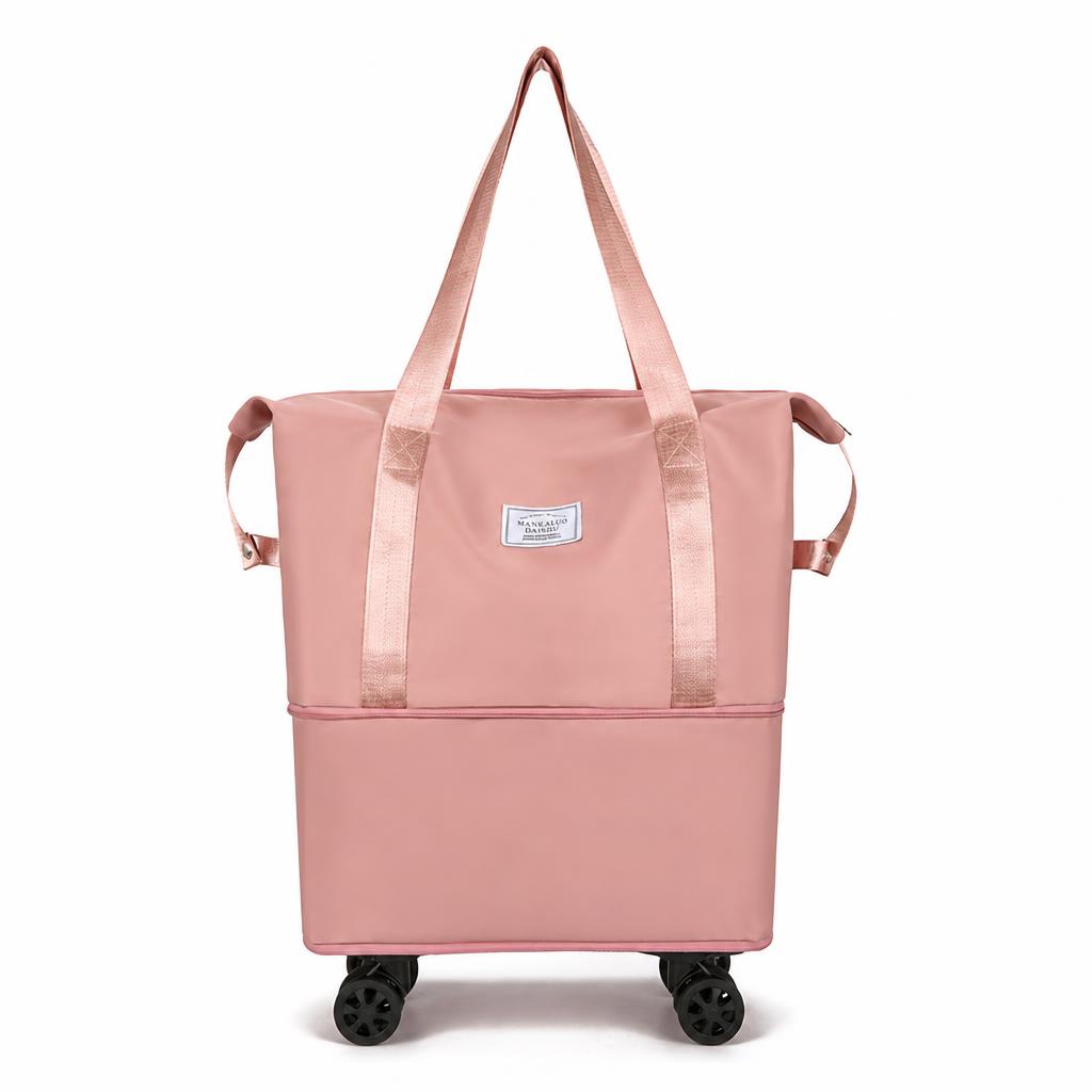 Pink two-layer model, built-in wet and dry separation bag, removable silent universal 4 wheels