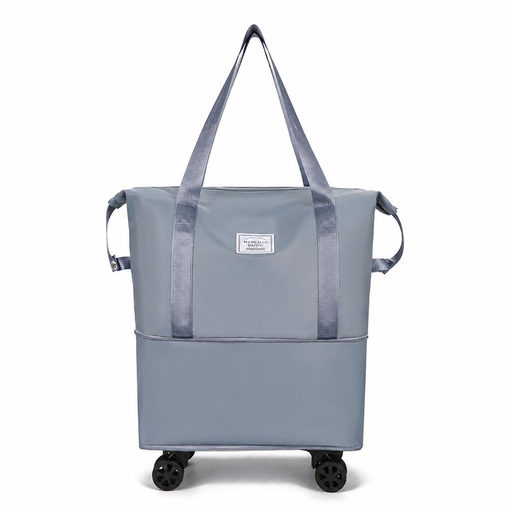 Mist blue, two-layer model, built-in wet and dry separation bag, removable silent universal 4 wheels