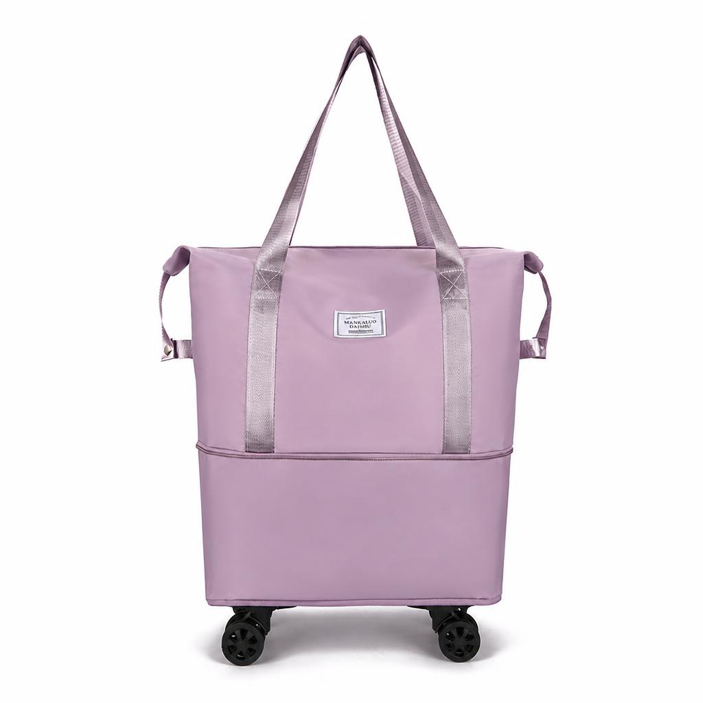Taro purple two-layer model built-in wet and dry separation bag removable silent universal 4 wheels