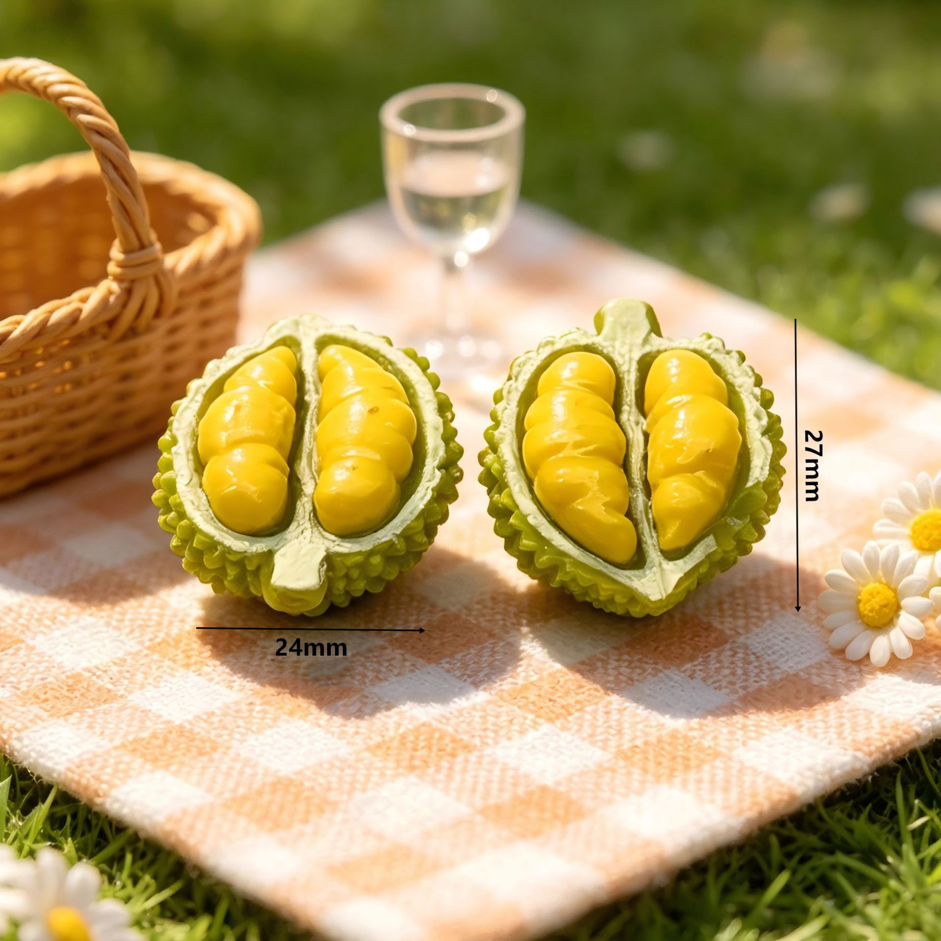 3:Simulated half-cut durian