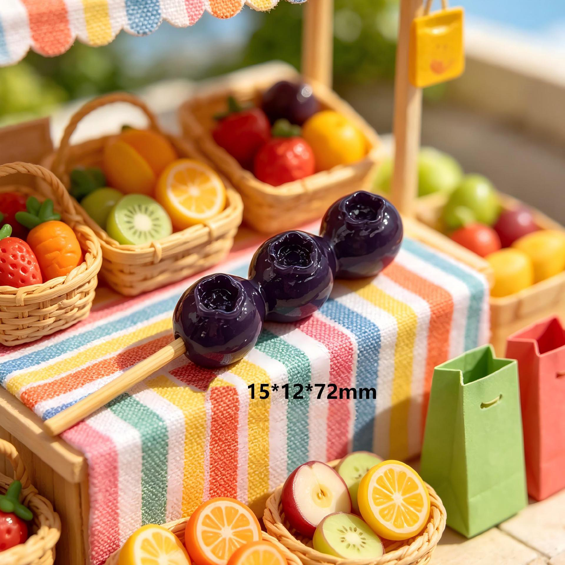 1:Blueberry fruit skewers
