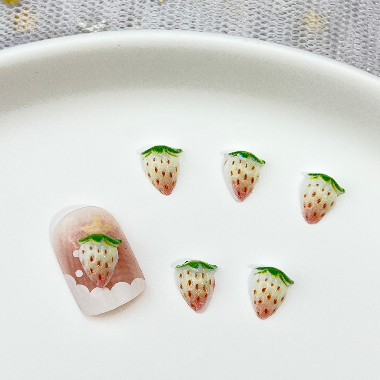 10:8x6mm# 8 white-small size