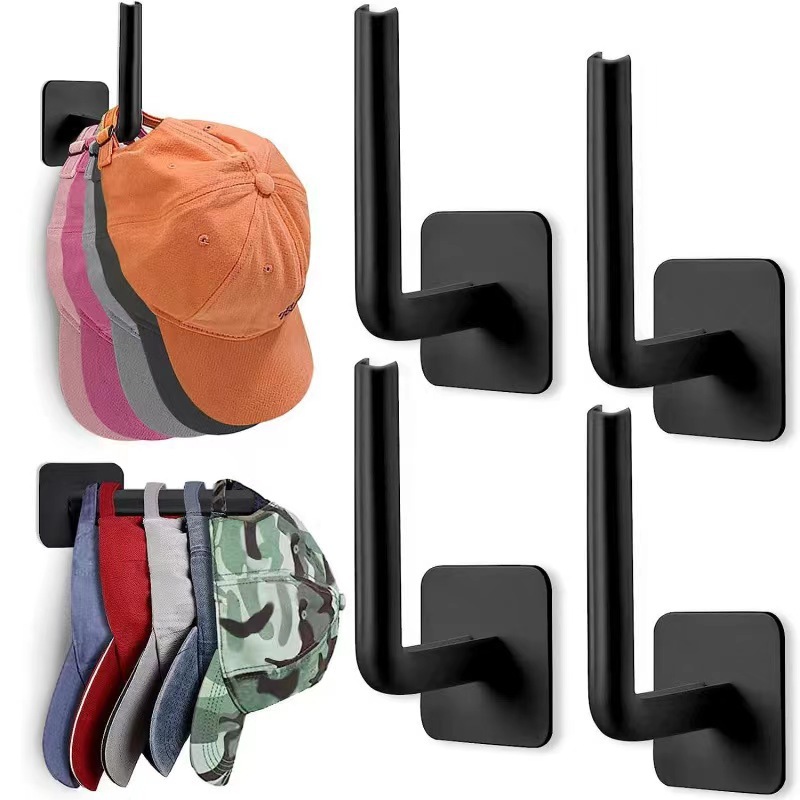 L-Hook -4 Pack Black