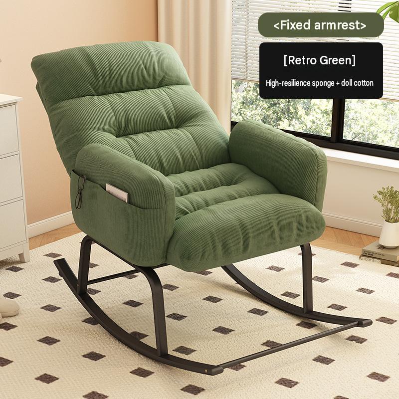 [corduroy] retro green   no leg rest (fixed armrest)