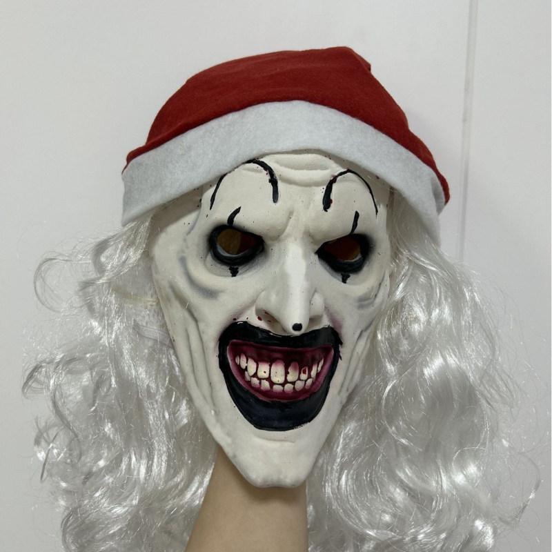 Christmas hat long hair broken soul clown