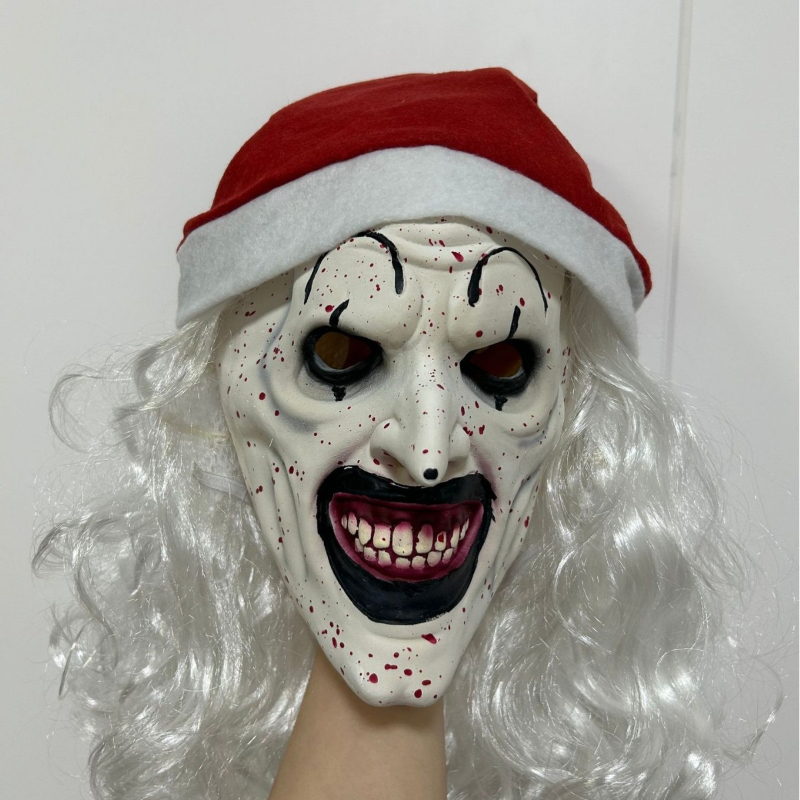Christmas hat long hair broken soul clown (bleeding)