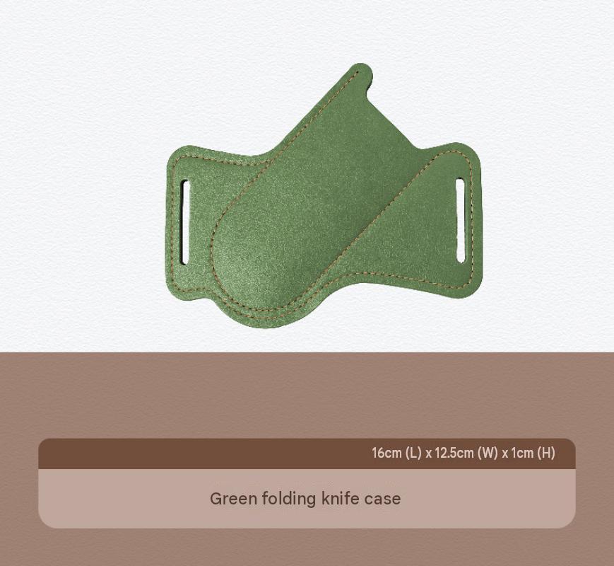 Green folding knife sheath