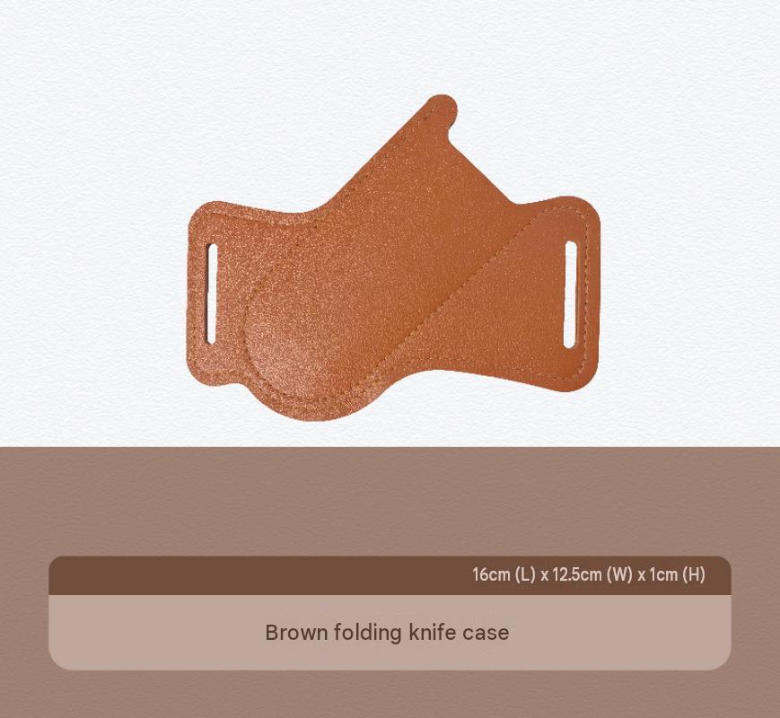 Brown folding knife sheath