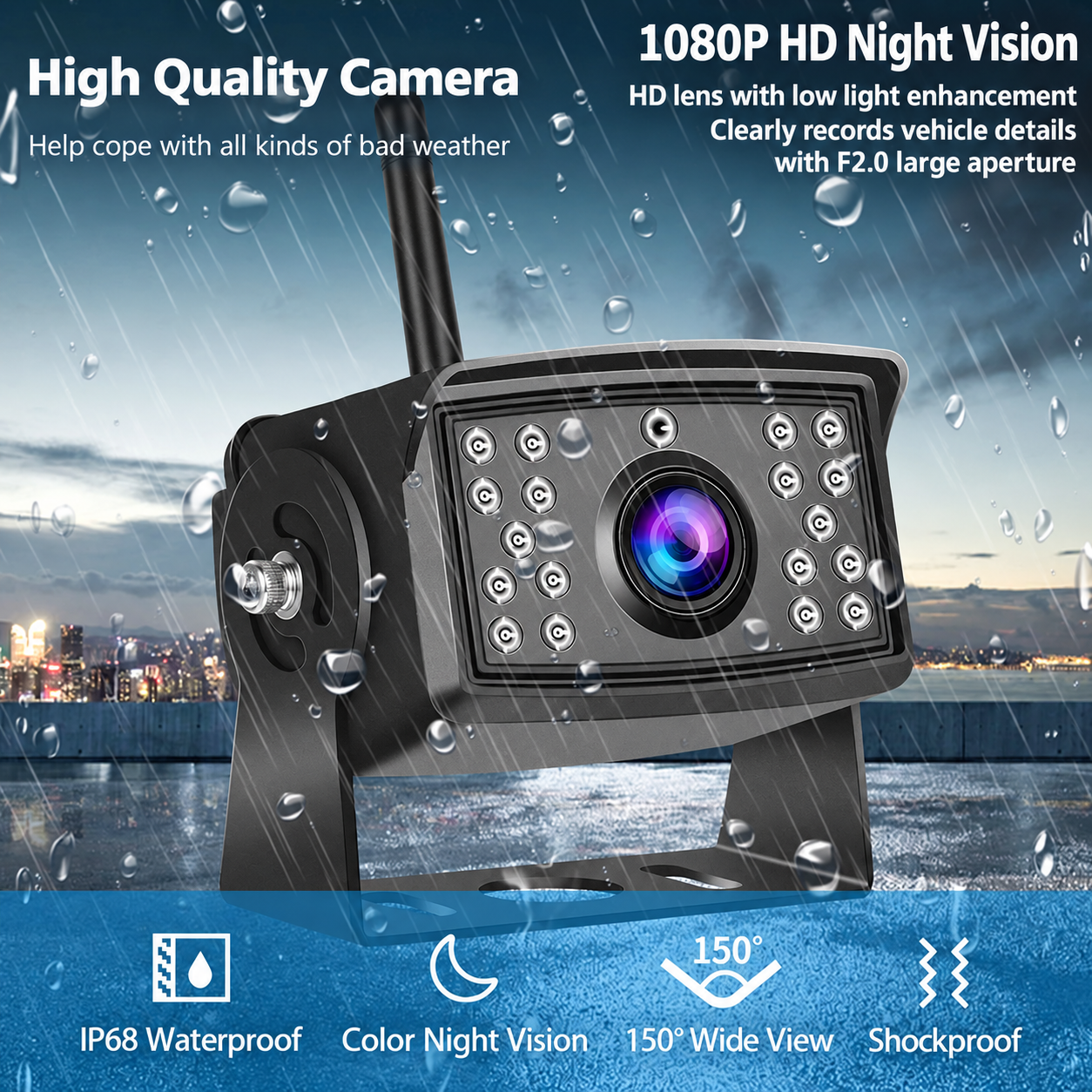 18-light WIFI car camera