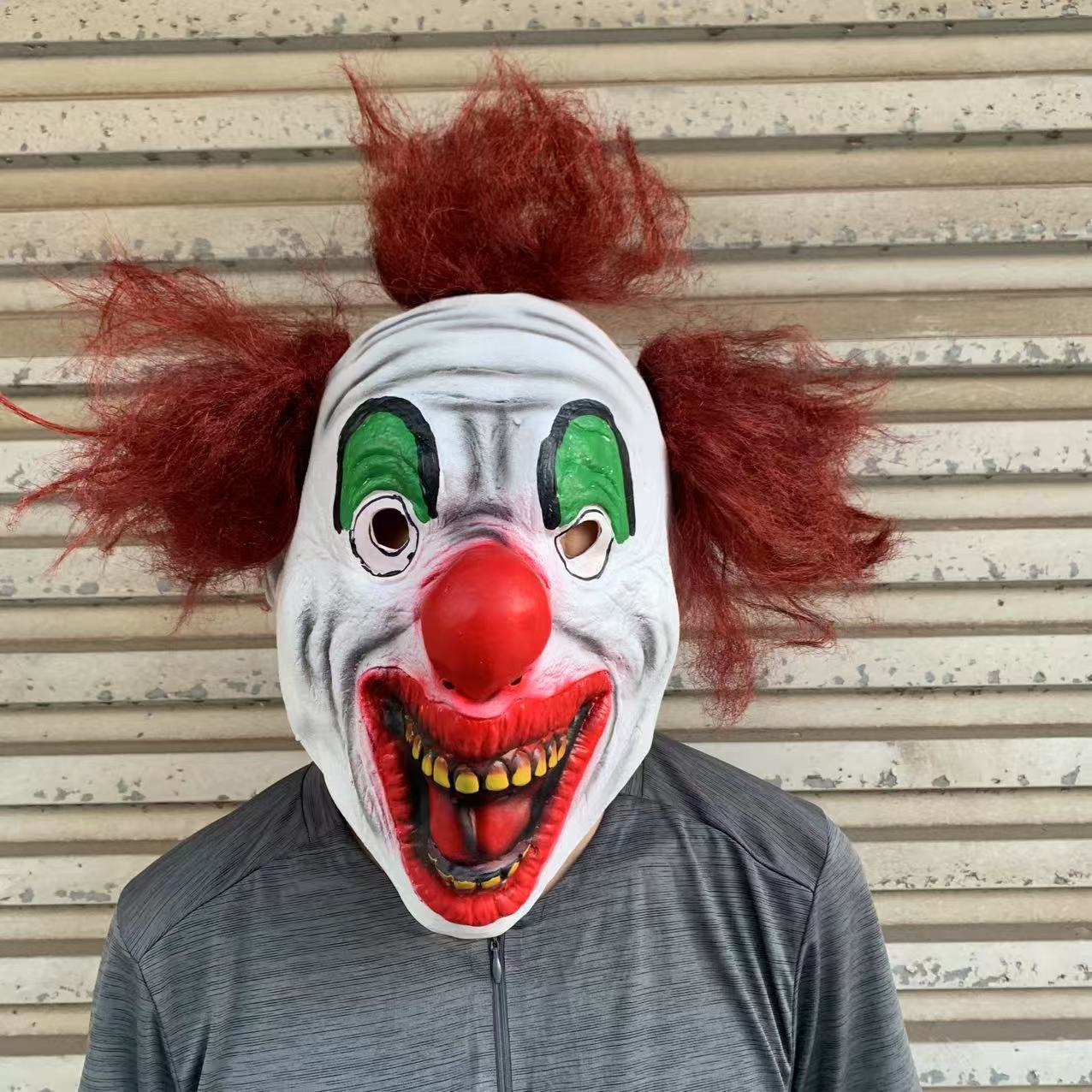 Red-haired, green-eyed stupid clown