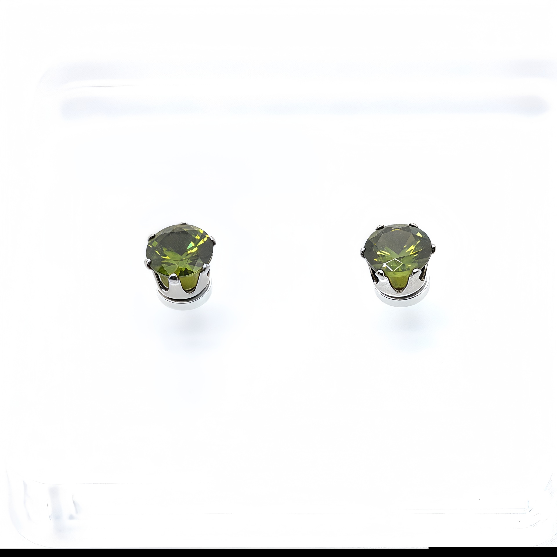 Olive zircon (6mm pair)