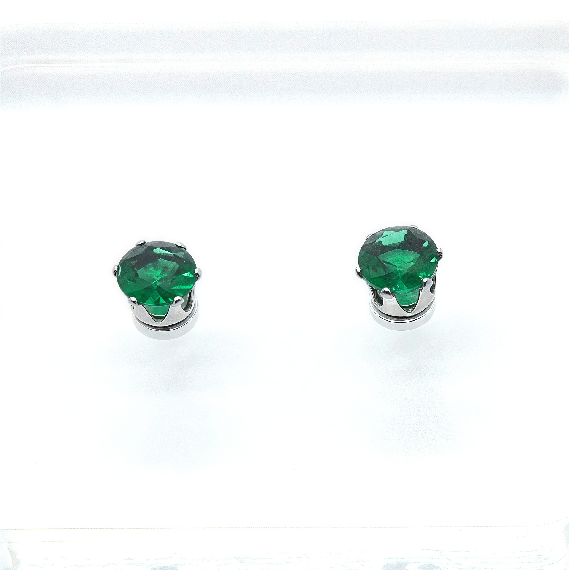 Dark green zircons (6mm pair)