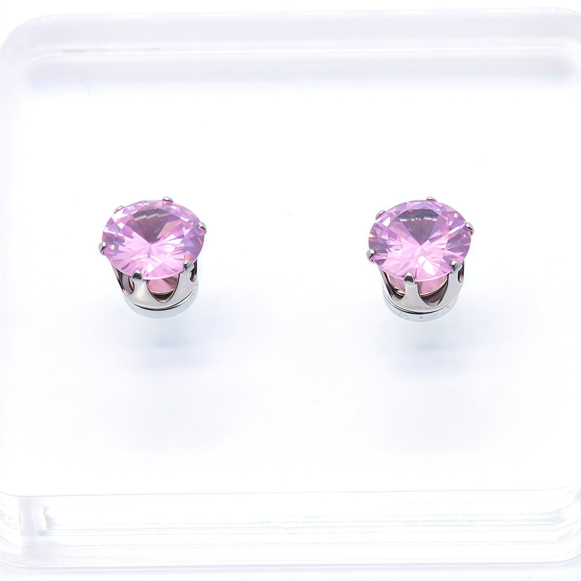 Pink zircon (8mm pair)