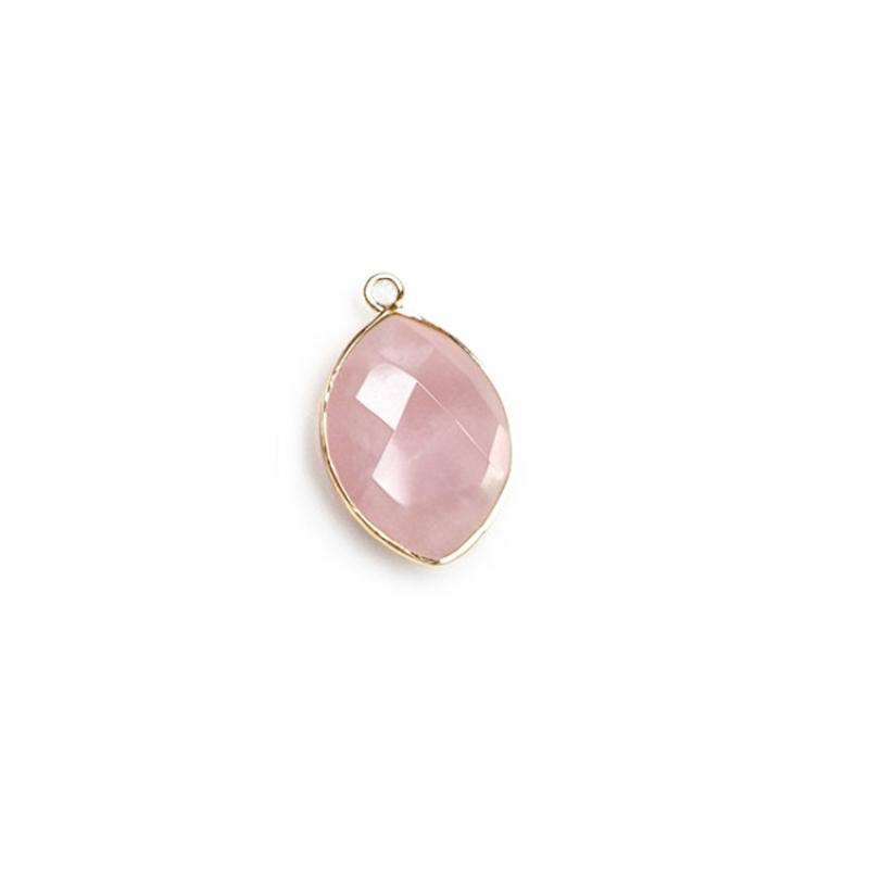 19*30mm Rose Quartz gold