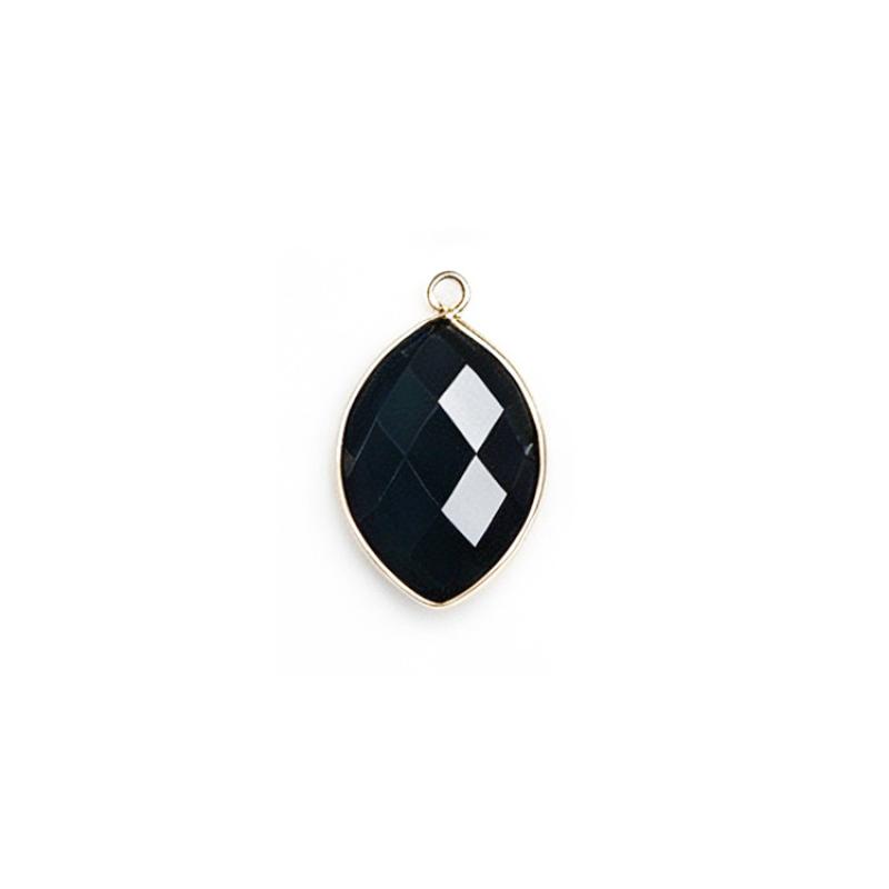 19*30mm Black Obsidian gold