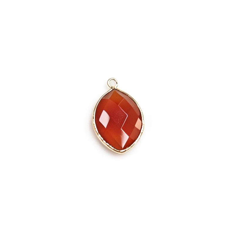 19*30mm Red Agate gold