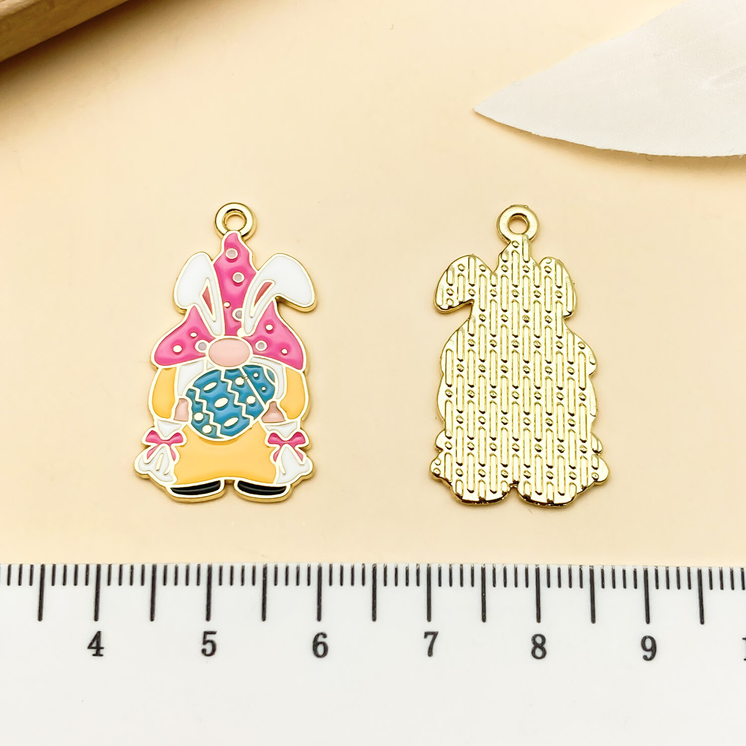 4:21711-1 30x17mm-2.4g dripping oil pink kc zinc alloy easter dwarf