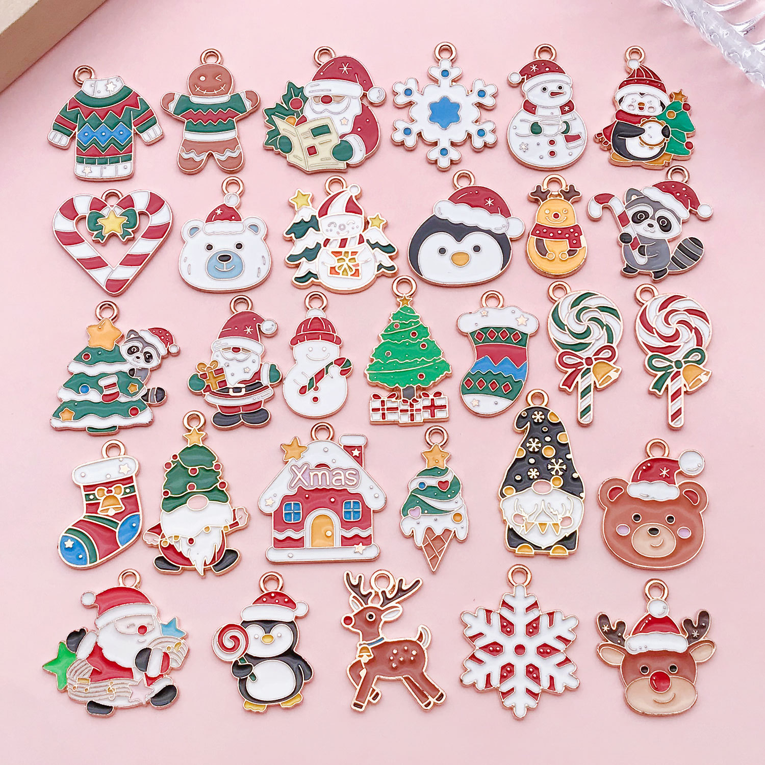 3:Sn1615-oil dripping christmas 30 styles 1 set each-46.45g