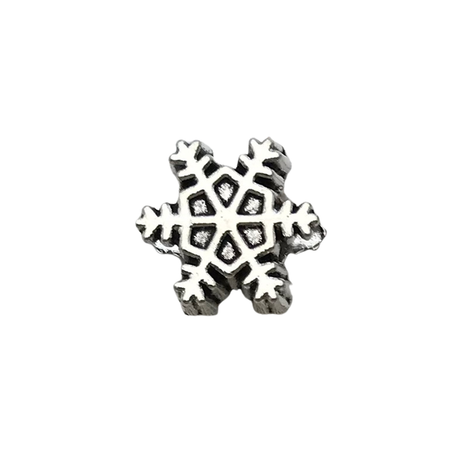 4:15187-13x12-2.4g ancient silver zinc alloy christmas snowflake panjia large hole beads