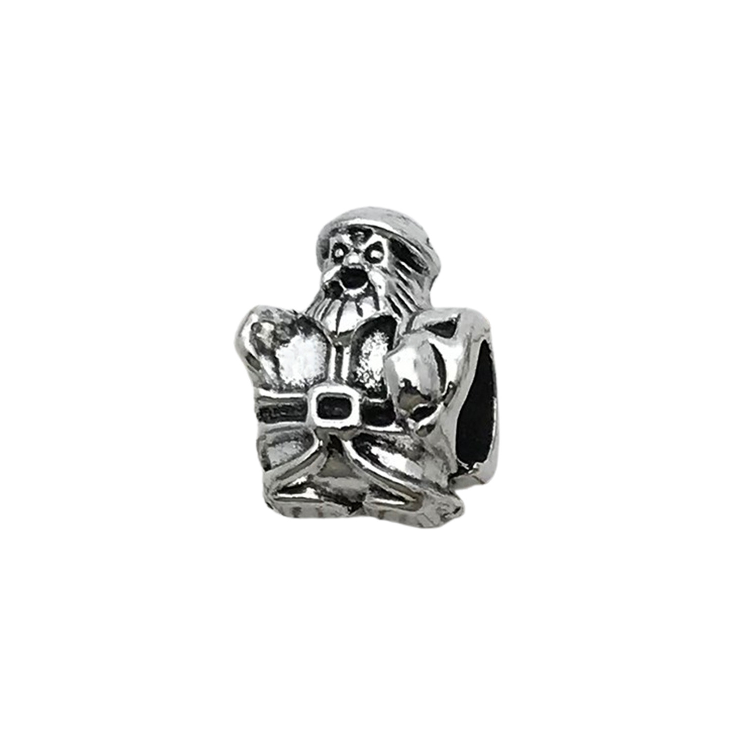 9:15193-9x13-3.5g ancient silver zinc alloy santa claus pan family large hole beads
