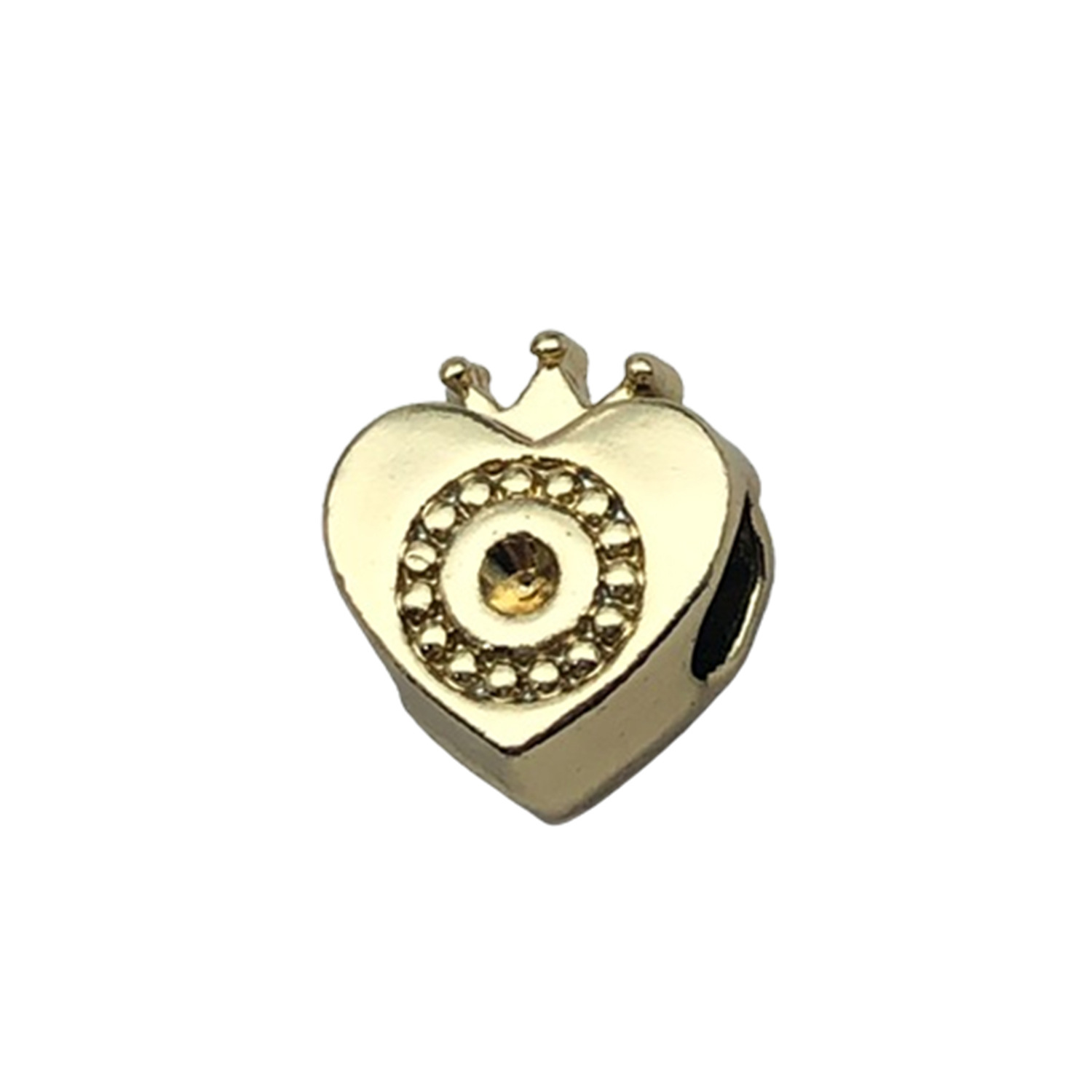 14:18429-10x12mm-hole 4.8-1.9g uv gold love large hole beads
