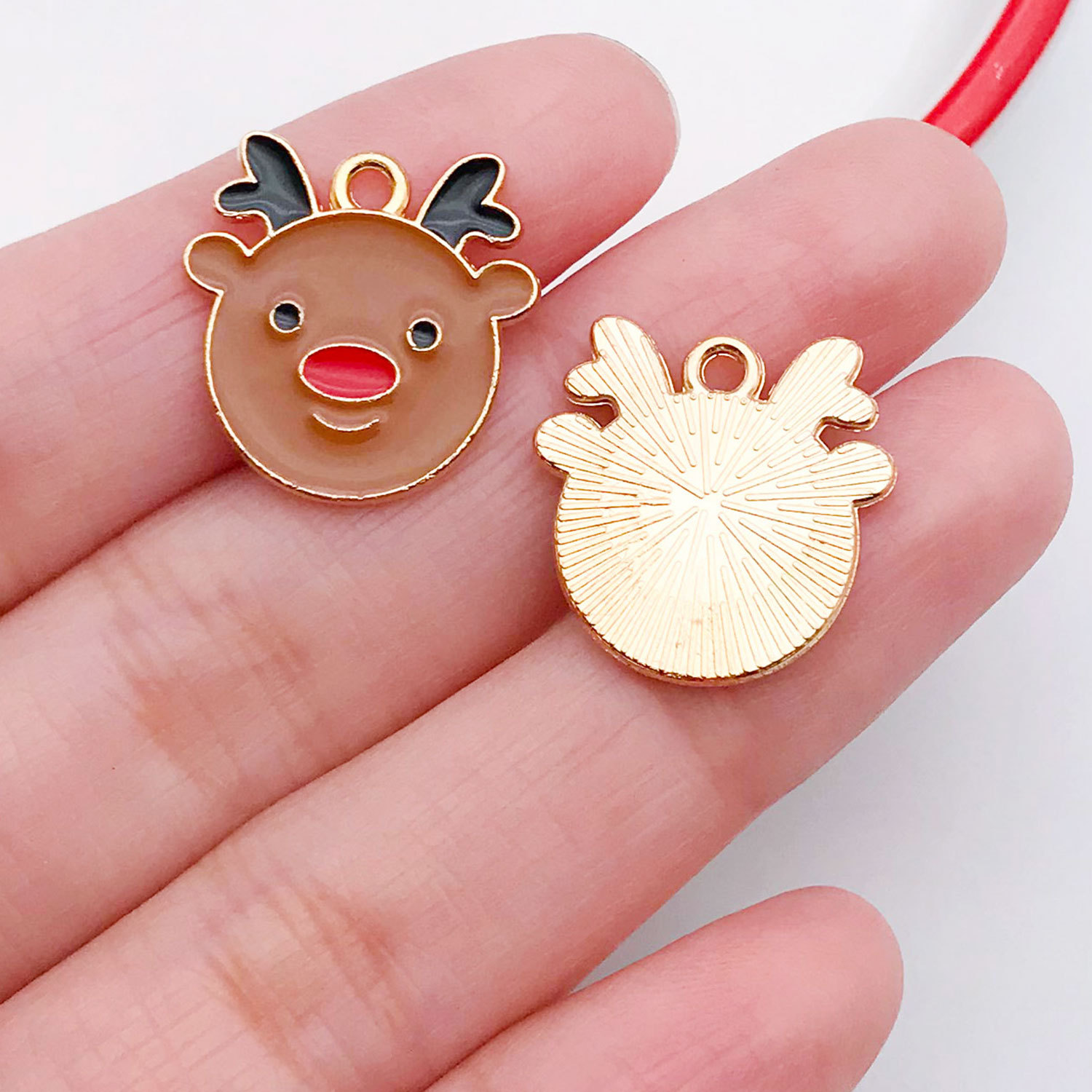 22:21056-1 zongzi color zinc alloy christmas 18x18mm-1.4g