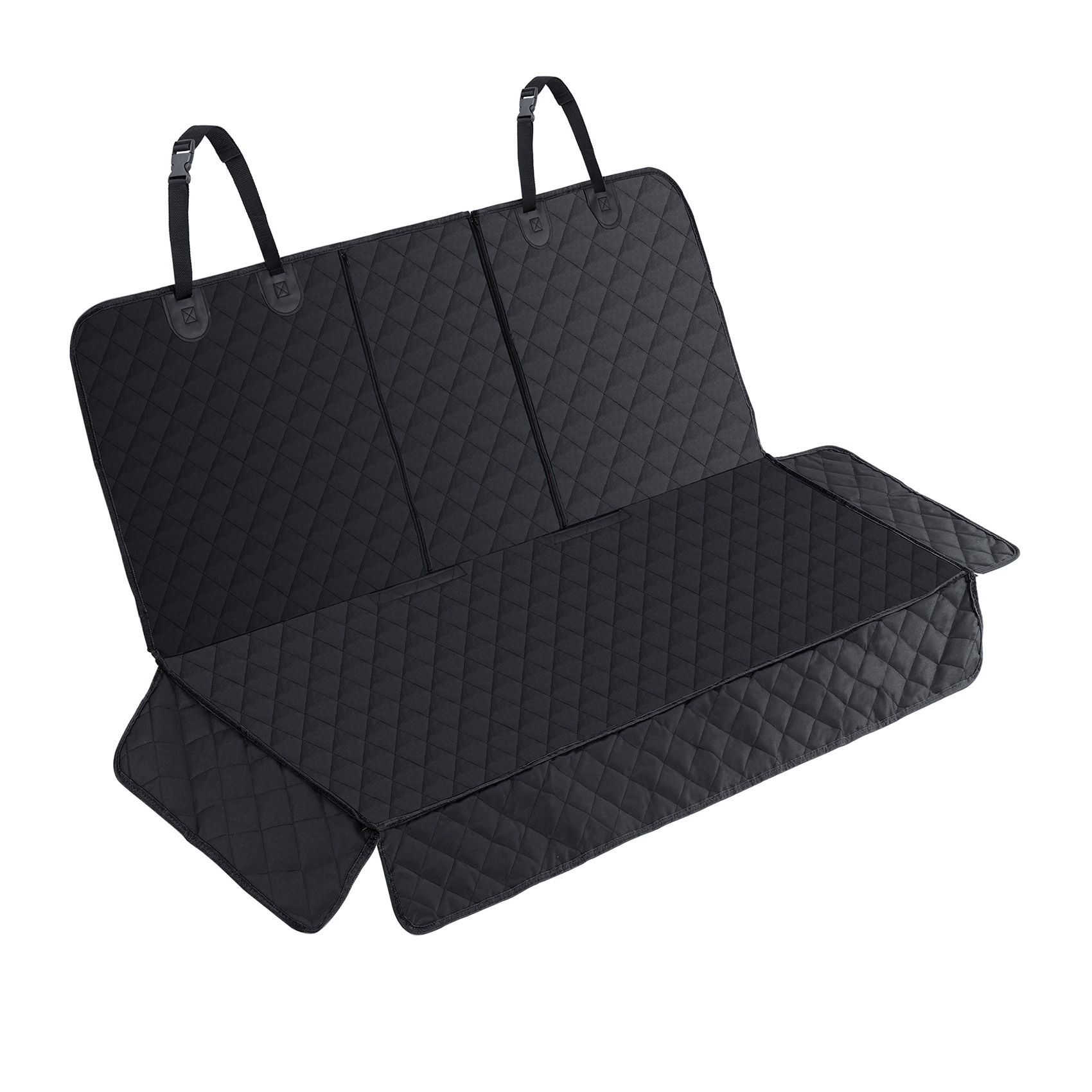 Black double zipper model