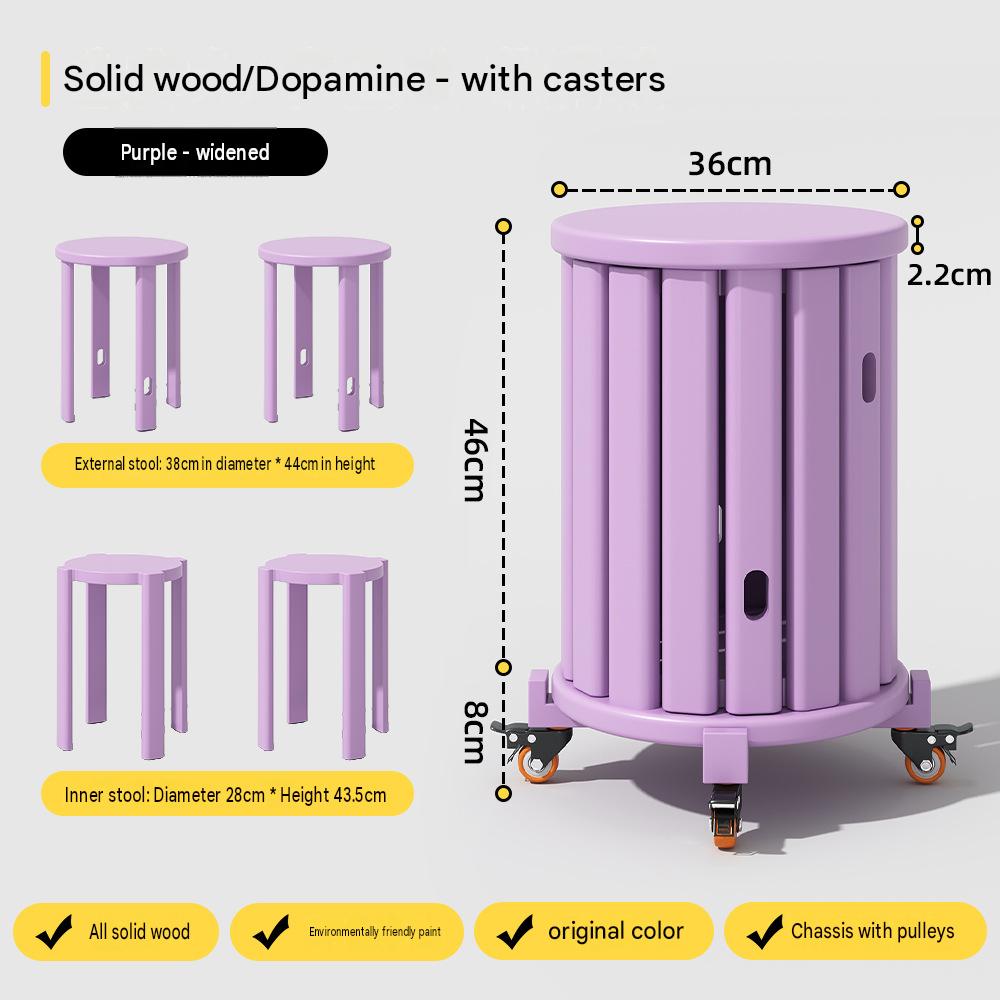 Pulley base purple/2.2cm thickened [3a pure solid wood single handle load-bearing 200kg delivered upstairs with floor mat]
