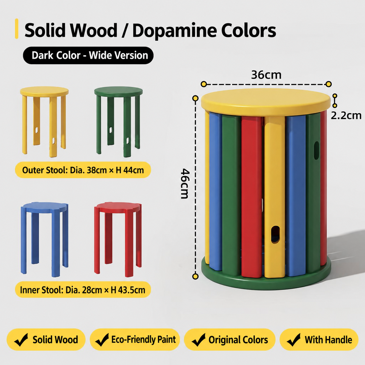 All solid wood, dark color/2.2cm thickened [3a pure solid wood single handle, load-bearing 200kg delivered upstairs]